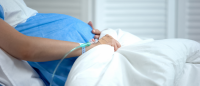pregnant woman in bed